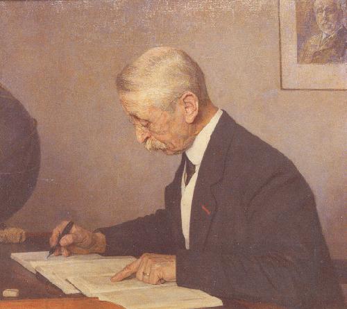 Jan Veth Painting of J.C. Kapteyn at his desk oil painting picture